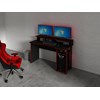 Mesa Para Computador Gamer ME4153 Preto Vermelho Tecno Mobili