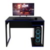 Mesa Para Computador Gamer ME4161 Preto Azul Tecno Mobili