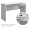 Mesa Para Escritorio 1 Gaveta 120 cm 6901 Branco Mobbs
