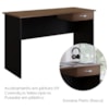Mesa Para Escritorio 1 Gaveta 120 cm 6901 Savana Preto Mobbs