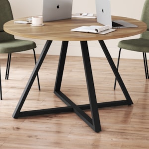 Mesa Para Escritorio 110 cm 25916 Nogal Sevilha Preto Artesano