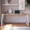 Mesa Para Escritorio Office 160 cm 25861 Nogal Sevilha Branco Artesano