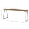 Mesa Para Escritorio Office 160 cm 25861 Nogal Sevilha Branco Artesano