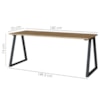Mesa Para Escritorio Office 160 cm 25861 Nogal Sevilha Preto Artesano