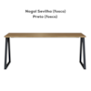 Mesa Para Escritorio Office 160 cm 25861 Nogal Sevilha Preto Artesano