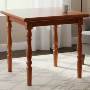 Mesa Quadrada Pes Torneados 80x80 cm 105LB Mell Brilho Marjori