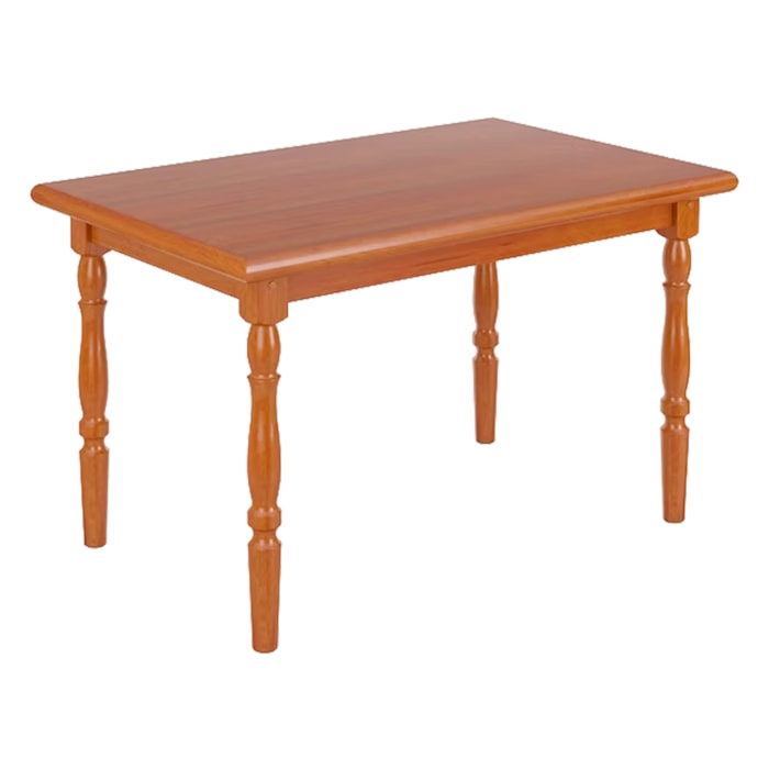 Mesa Retangular 04 Lugares Pes Torneados 126X80 cm 103LB Mell Brilho Marjori