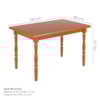 Mesa Retangular 04 Lugares Pes Torneados 126X80 cm 103LB Mell Brilho Marjori