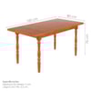 Mesa Retangular 06 Lugares Pes Torneados 160X80 cm 102LB Mell Brilho Marjori