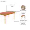 Mesa Retangular 160X80 06 Cadeiras Madeira Macica Pes Torneados Mell Brilho Marjori