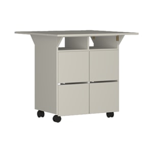 Mesa Tampo Dobravel 4 Bancos 80X80 cm B10 Branco NOVAM