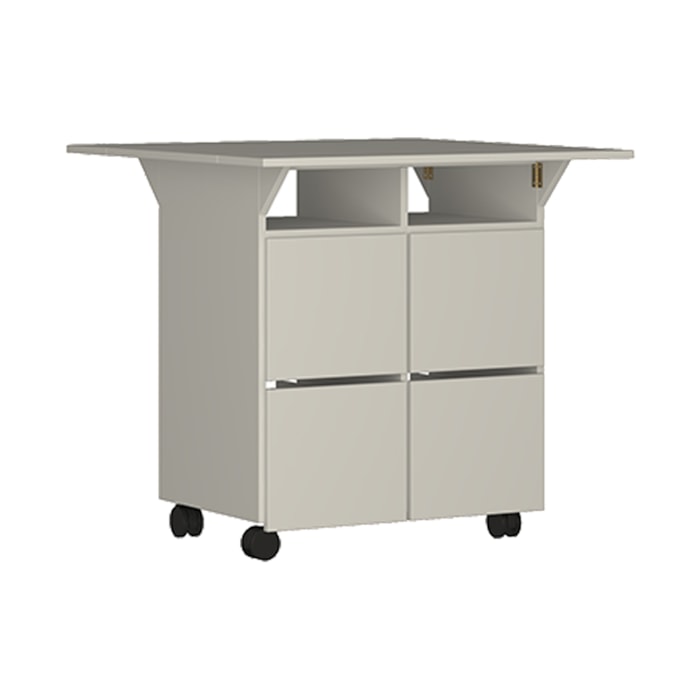 Mesa Tampo Dobravel 4 Bancos 80X80 cm B10 Branco NOVAM