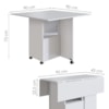 Mesa Tampo Dobrável 90X90 cm B50 Branco NOVAM