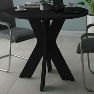 Mesa Tampo Redondo 90 cm Preto Artany