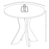 Mesa Tampo Redondo 90 cm Preto Artany
