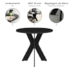 Mesa Tampo Redondo 90 cm Preto Artany