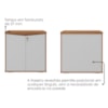 Mesas Escritorio Modular Com Conexao E Balcao 2 Portas Y37 Freijo Branco Artany
