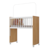 Mini Berço Grade Fixa Rodizios Encanto Nature Branco VDECOR