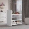 Mini Berço Grade Movel 89 cm Outside Branco Mobbs