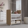 Mini Berço Grade Movel 89 cm Outside Branco Nature Mobbs