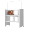 Mini Berço Grade Movel Rodizios Encanto Branco VDECOR