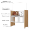 Mini Berço Grade Movel Rodizios Encanto Nature Branco VDECOR