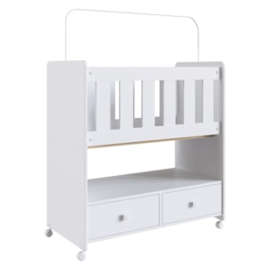 Mini Berço Moises Com Colchao 2 Gavetas BY511 Branco Comm Mini Berço Moises Com Colchao 2 Gavetas BY511 Branco Comm
