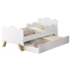 Mini Cama Angel Com Cama Auxiliar 156X80 cm MDF Branco Decmade