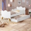 Mini Cama Angel Com Cama Auxiliar 156X80 cm MDF Branco Decmade