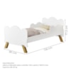 Mini Cama Angel Com Cama Auxiliar 156X80 cm MDF Branco Decmade
