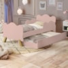 Mini Cama Angel Com Cama Auxiliar 156X80 cm MDF Rose Decmade