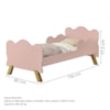 Mini Cama Angel Com Cama Auxiliar 156X80 cm MDF Rose Decmade