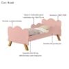 Mini Cama Angel Com Cama Auxiliar 156X80 cm MDF Rose Decmade