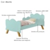 Mini Cama Angel MDF 156X80 cm Menta Decmade