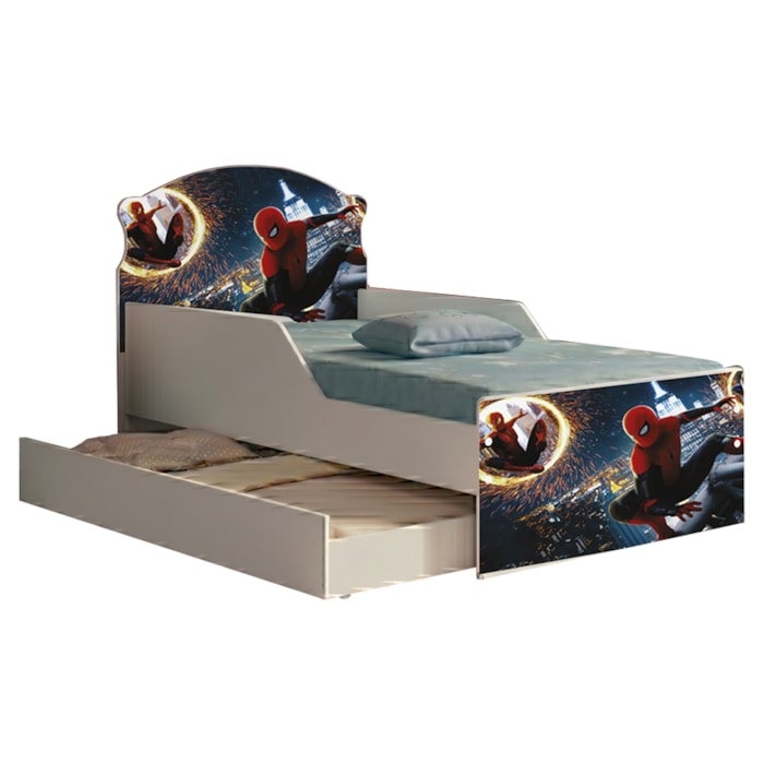 Mini Cama Livia Com Cama Auxiliar MDF 153X79 cm Aranha Decmade