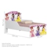 Mini Cama Livia Com Cama Auxiliar MDF 153X79 cm Princesas Decmade