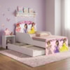 Mini Cama Livia Com Cama Auxiliar MDF 153X79 cm Princesas Decmade