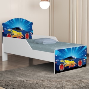 Mini Cama Livia MDF 153X79 cm Azul Decmade