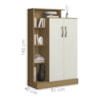 Multiuso Sapateira 2 Portas 91 cm Florenca Atacama Off White ARMoveis