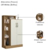 Multiuso Sapateira 2 Portas 91 cm Florenca Atacama Off White ARMoveis