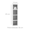 Nicho Garrafeiro 15 cm Adega Evidence Branco POLIMAN