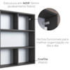 Nicho Organizador Suspenso 60 cm Grafite PRODDY