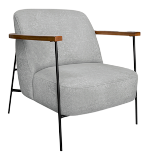 oltrona Decorativa Base Em Aço Esra 88 cm Boucle 3302 Ezz