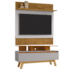 Painel Angra E Rack Rubi Tv 50 Pol 120 cm Naturalle Off White BECHARA