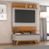 Painel Angra E Rack Rubi Tv 50 Pol 120 cm Naturalle Off White BECHARA