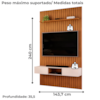 Painel Bancada Tv 60 Pol Ripado 240X144 cm Trento Freijo Off White Dj Moveis