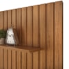 Painel Bancada Tv 60 Pol Ripado 240X144 cm Trento Freijo Off White Dj Moveis