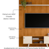 Painel Bancada Tv 65 Pol 245x179 cm Panorama Cinamomo Off White MADETEC