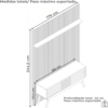 Painel Bancada Tv 65 Pol 245x179 cm Premium Cinamomo Off White MADETEC