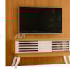 Painel Bancada Tv 65 Pol 245x179 cm Premium Cinamomo Off White MADETEC